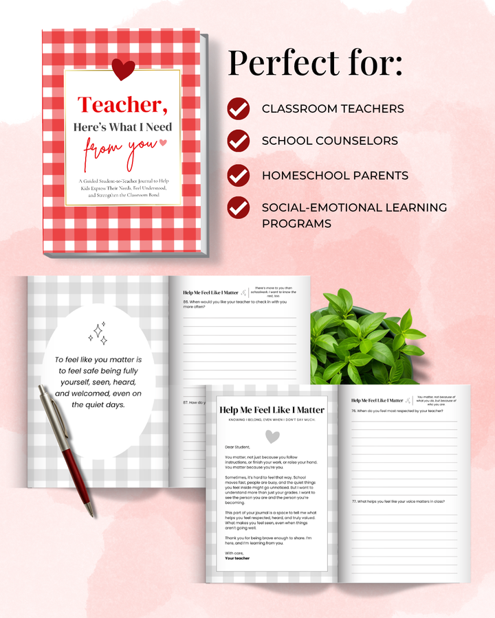 Teacher, Here's What I Need From You